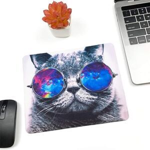 Galaxy Hipster Cat Mouse Pad